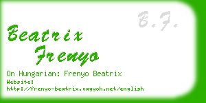 beatrix frenyo business card
